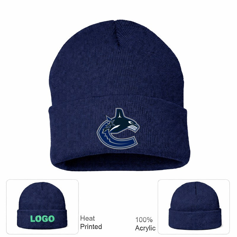 Vancouver Canucks Navy Beanie Hat