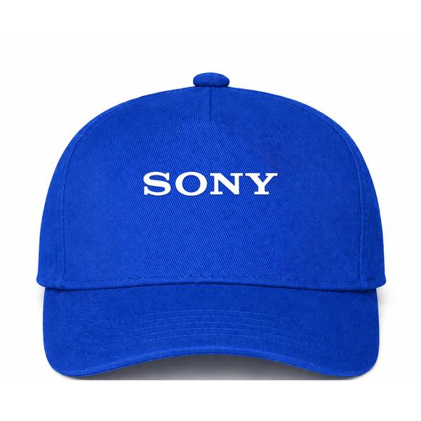 Sony White Logo Blue Dad Baseball Cap Hat