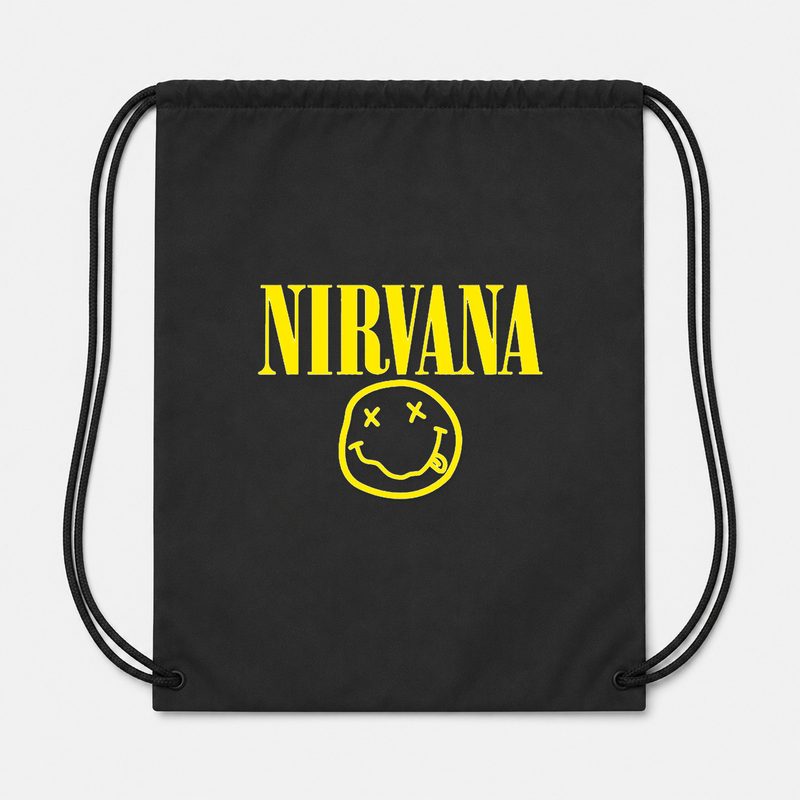 Nirvana Drawstring Bag - Black