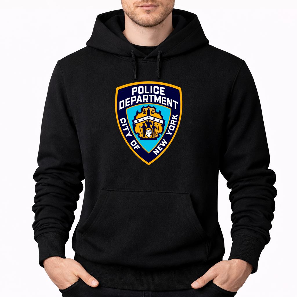 Men's NYPD 1 Pullover Hoodie - Black