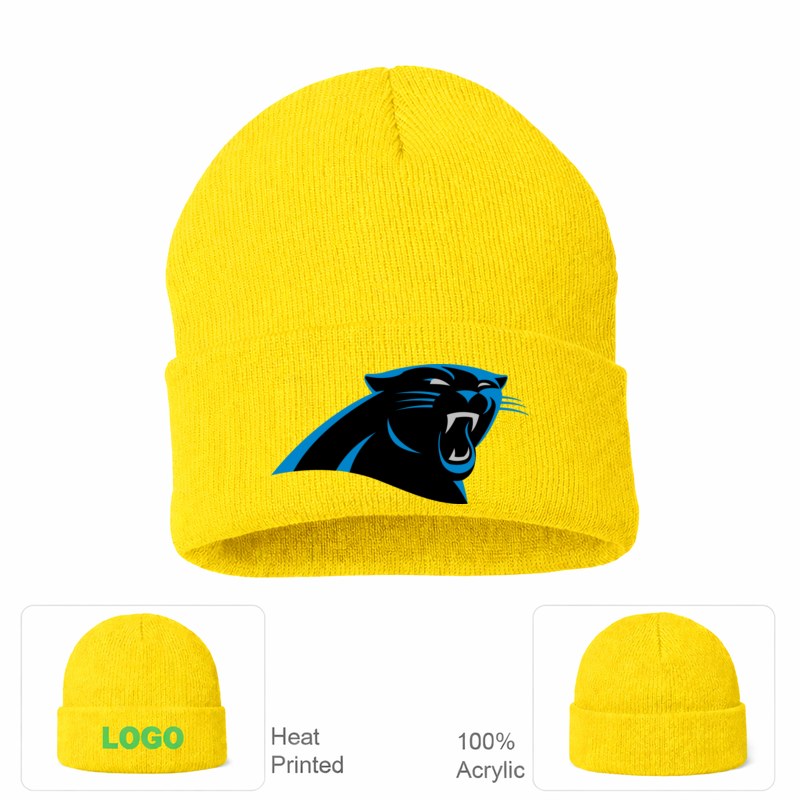 Carolina Panthers Yellow Beanie Hat