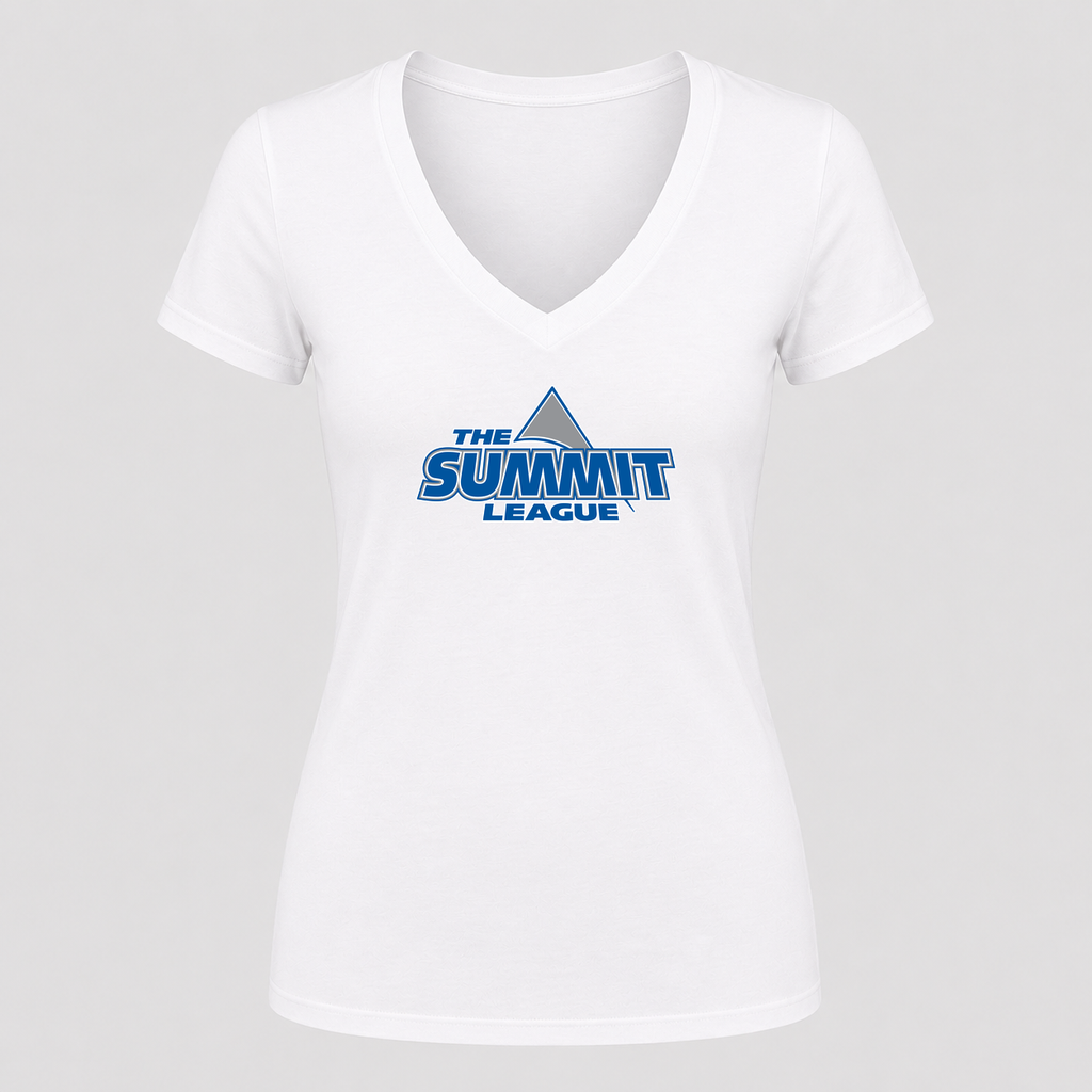 Women's The Summit League V Neck T-Shirt in white