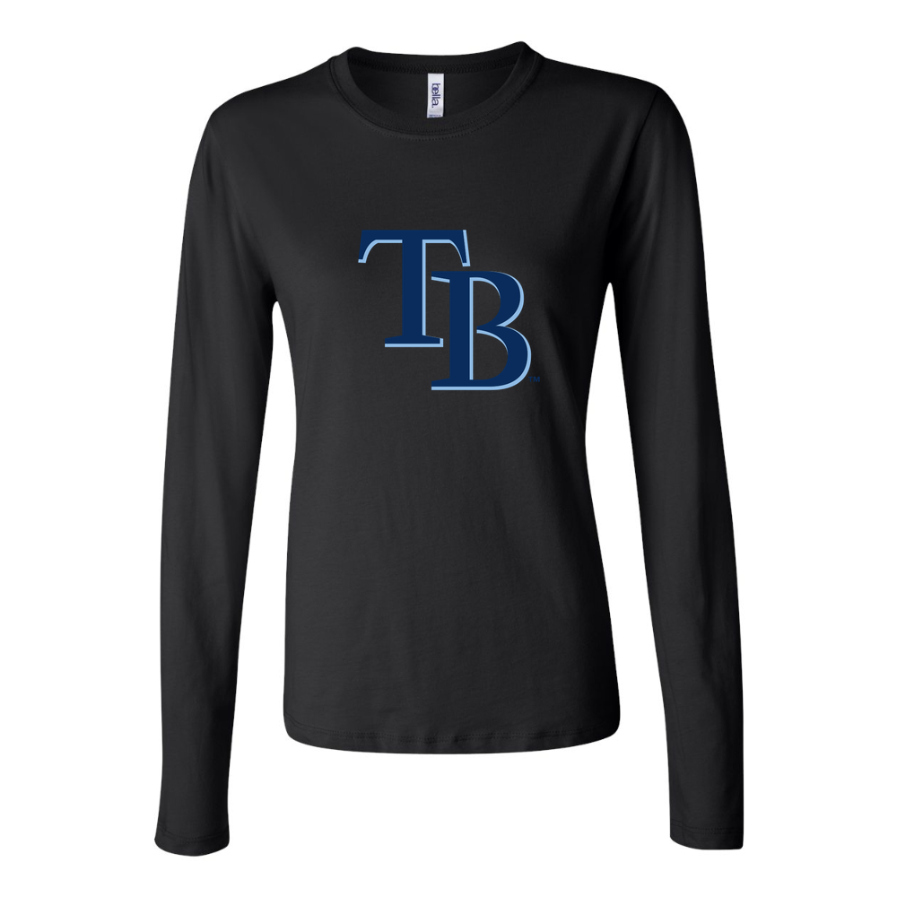 Women's Tampa Bay Rays Long Sleeve T-Shirt - Black