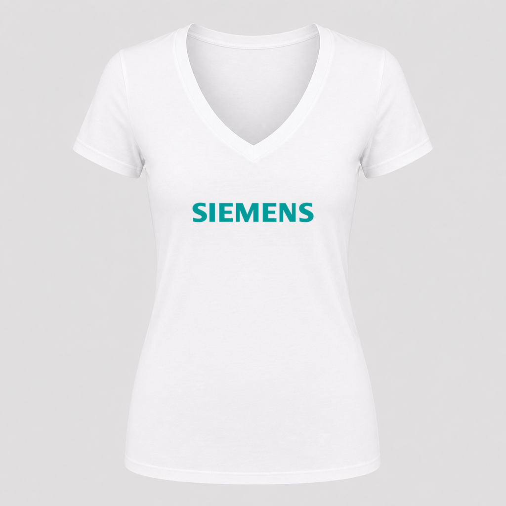 Women's Siemens V Neck T-Shirt in white