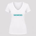 Women's Siemens V Neck T-Shirt in white