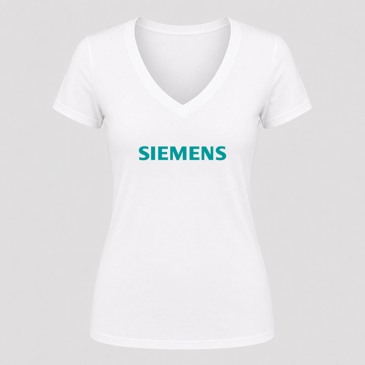 Women's Siemens V Neck T-Shirt in white
