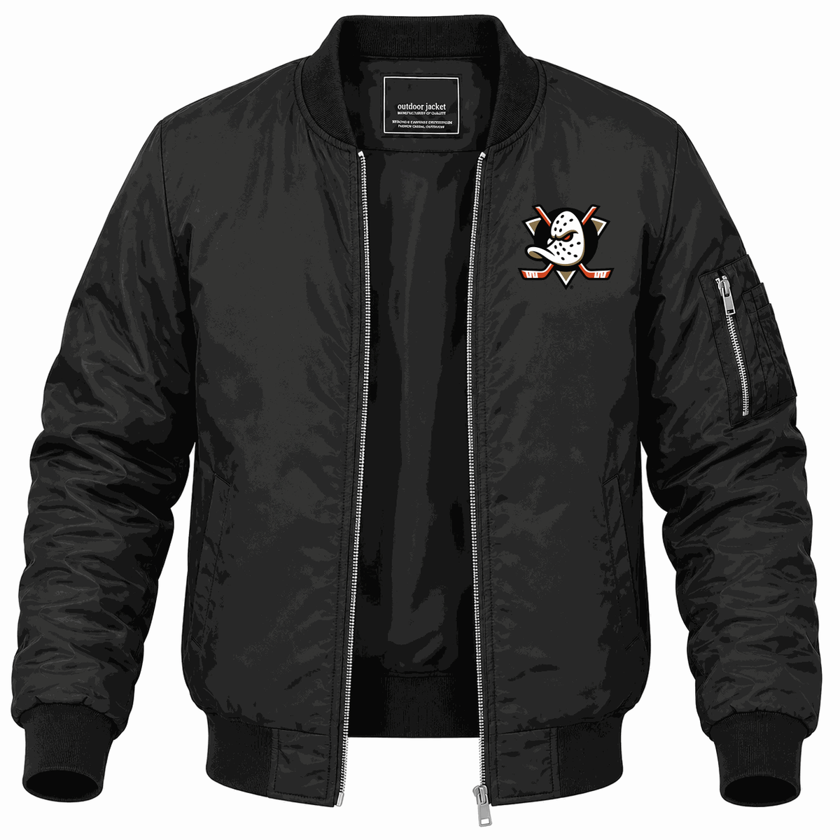 Men's Anaheim Ducks Lightweight Bomber Jacket - Black