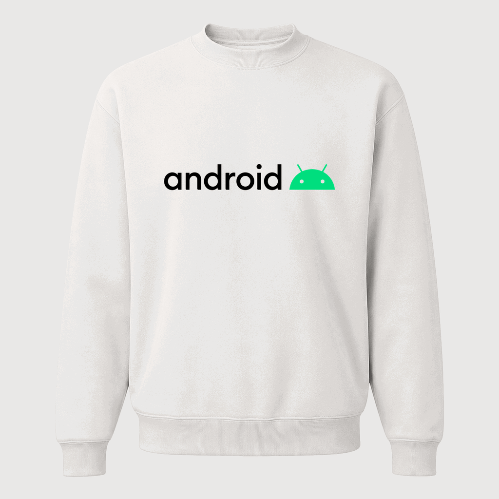 Men's Android Logo Crewneck Sweatshirt - White