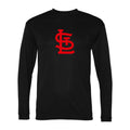 Men's St. Louis Cardinals Polyester Long Sleeve T-Shirt - Black