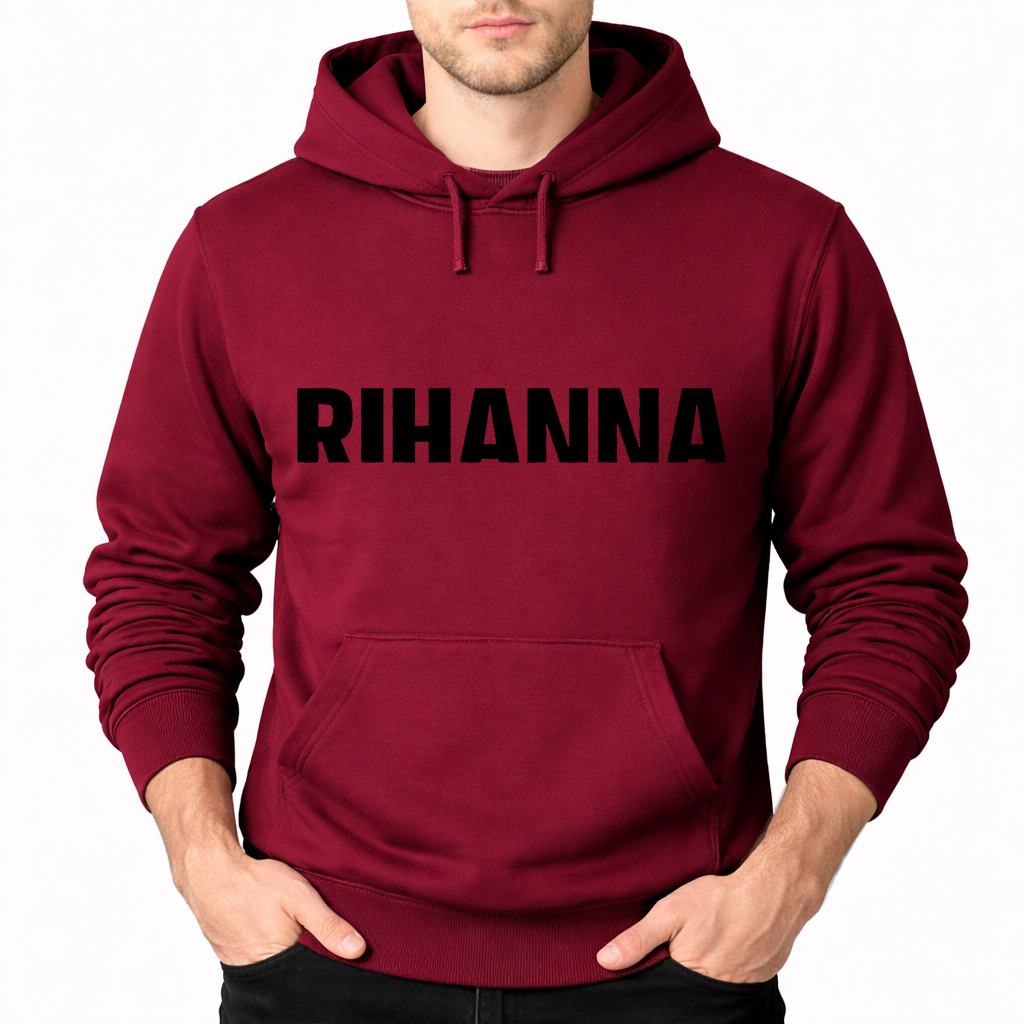 Men's Rihanna Pullover Hoodie - Burgundy