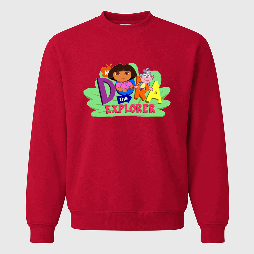 Men's Dora the Explorer Crewneck Sweatshirt - Red