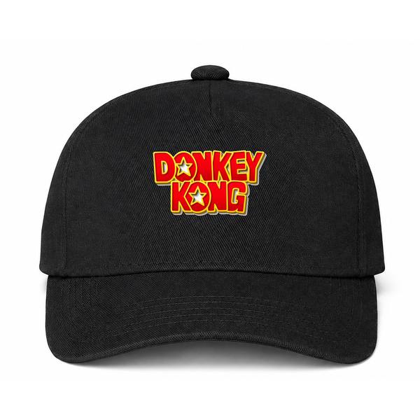 Donkey Kong Logo Black Dad Baseball Cap Hat