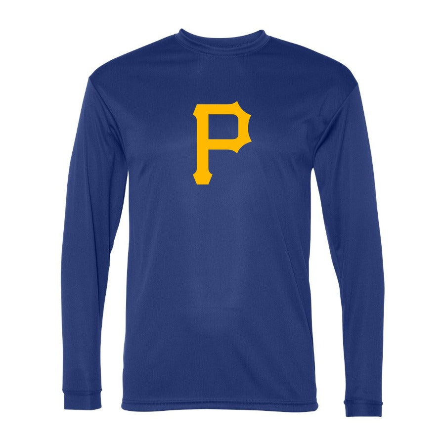 Men's Pittsburgh Pirates Polyester Long Sleeve T-Shirt - Blue