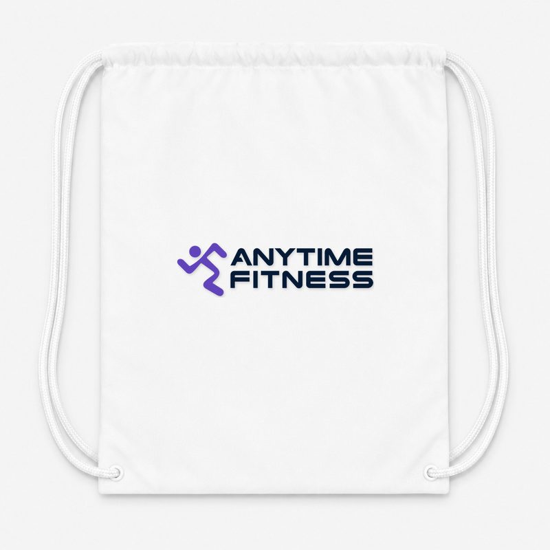 Anytime Fitness Drawstring Bag - White