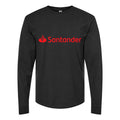 Men's Santander-Logo-1536x864 Long sleeves Cotton Blend T-Shirt - Black