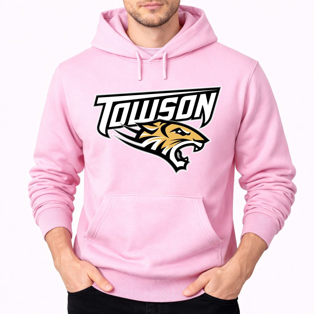 Men's Towson Tigers Pullover Hoodie - Pink
