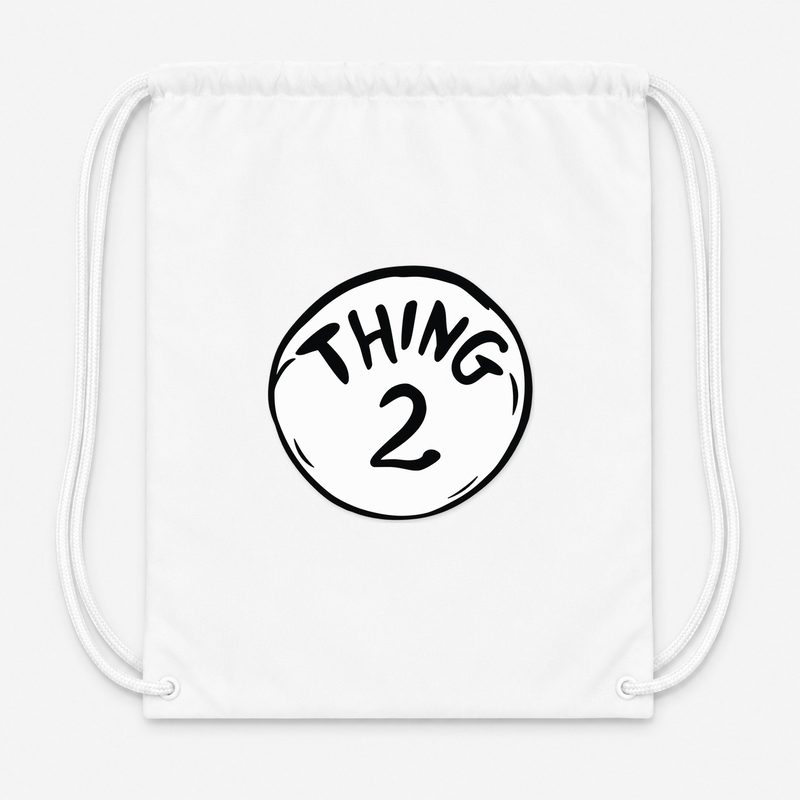 Dr. Seuss Thing 2 Drawstring Bag - White