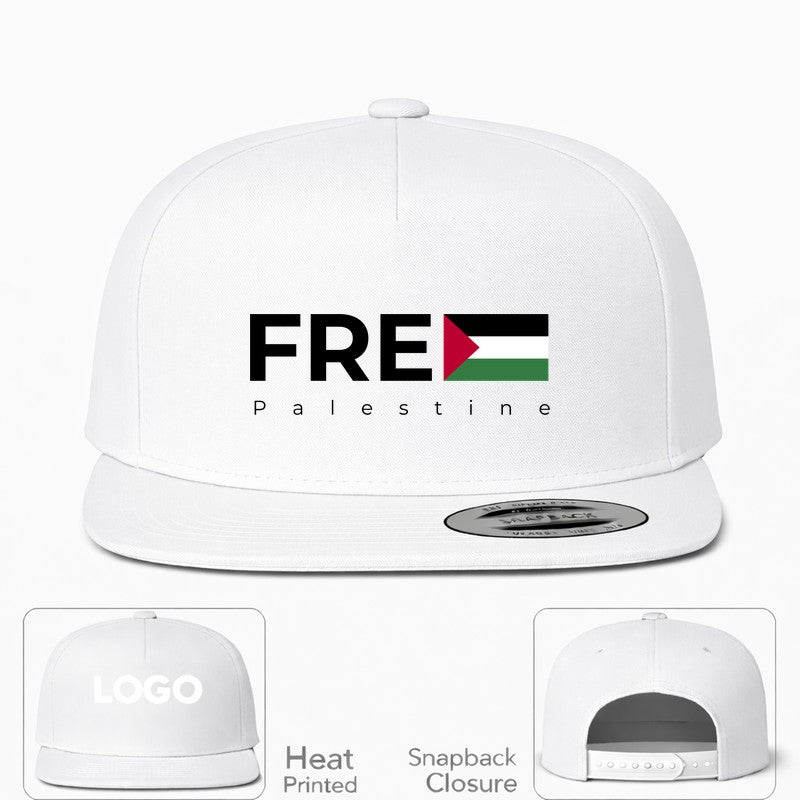 Free Palestine Black Logo Snapback Hat