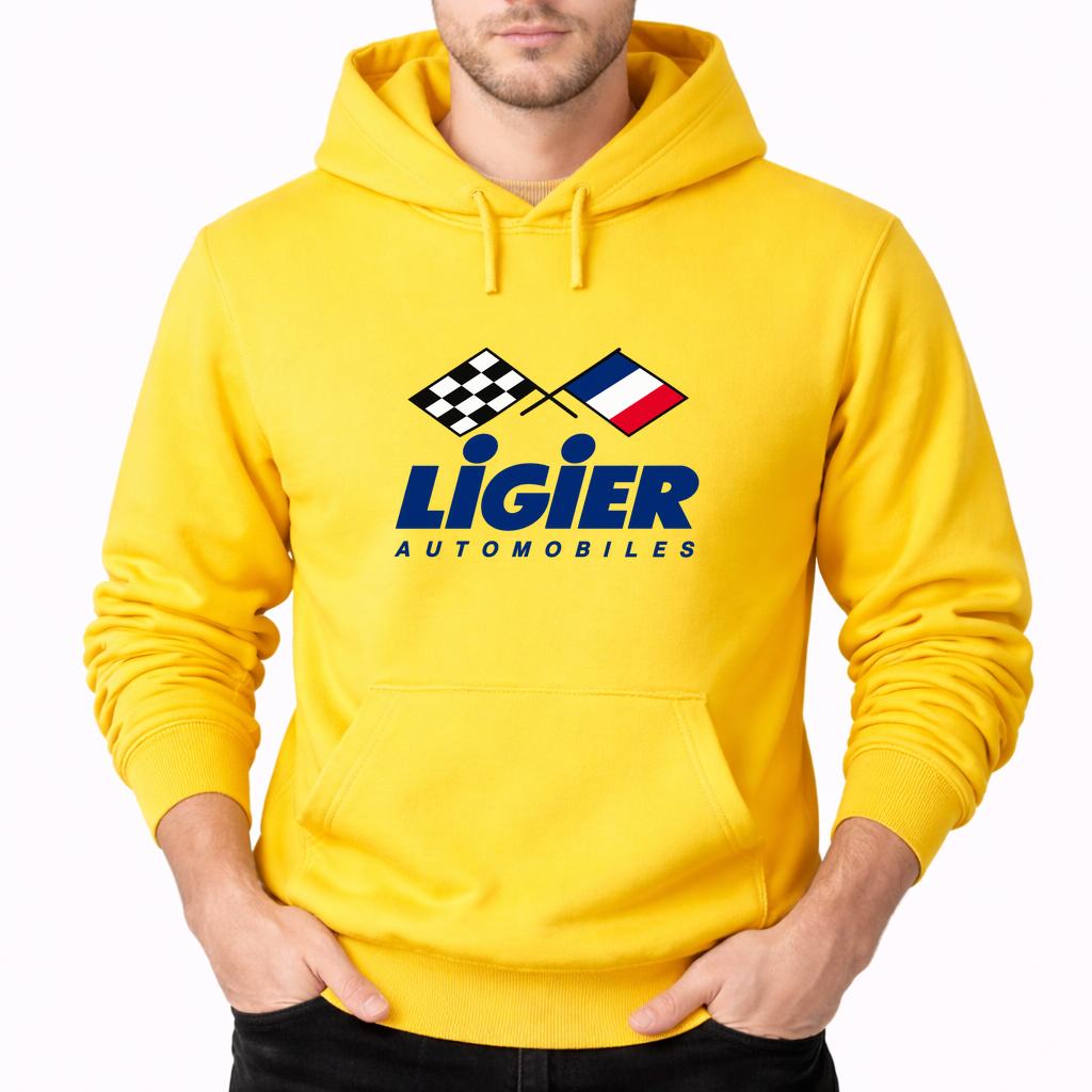 Men's Ligier Automobiles Pullover Hoodie - Yellow
