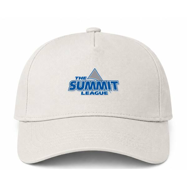 The Summit League Logo Beige Dad Baseball Cap Hat