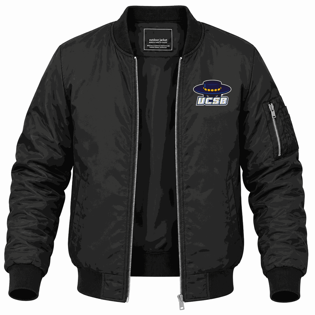 Men's UCSB Gauchos Logo Lightweight Bomber Jacket - Black