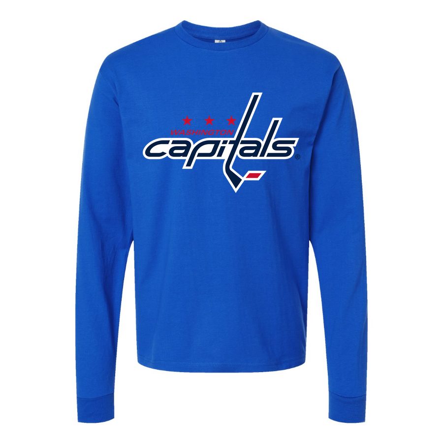 Men's Washington Capitals Long sleeves Cotton Blend T-Shirt - Blue