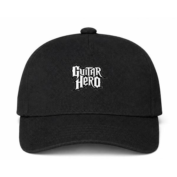 Guitar Hero Logo Black Dad Baseball Cap Hat