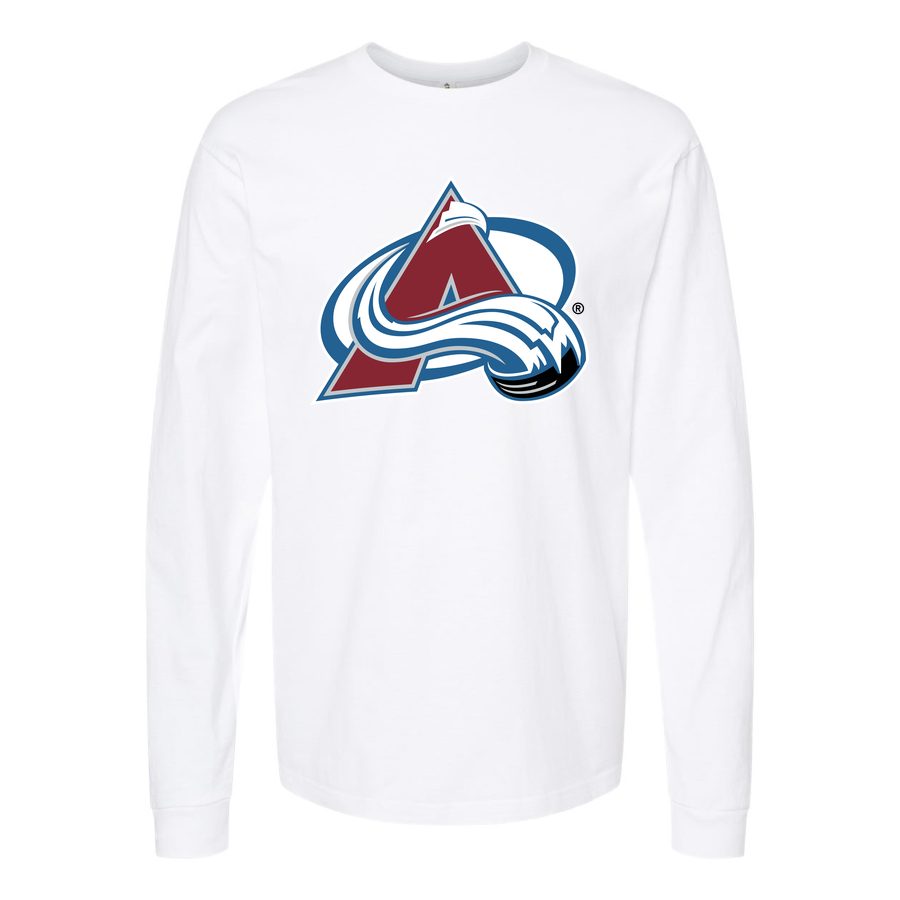 Men's Colorado Avalanche Long sleeves Cotton Blend T-Shirt - White