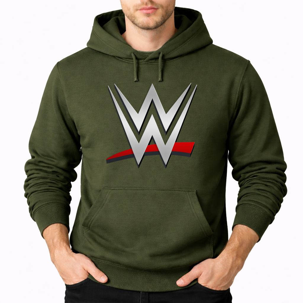 Men's WWE Wrestling Pullover Hoodie - Army Green