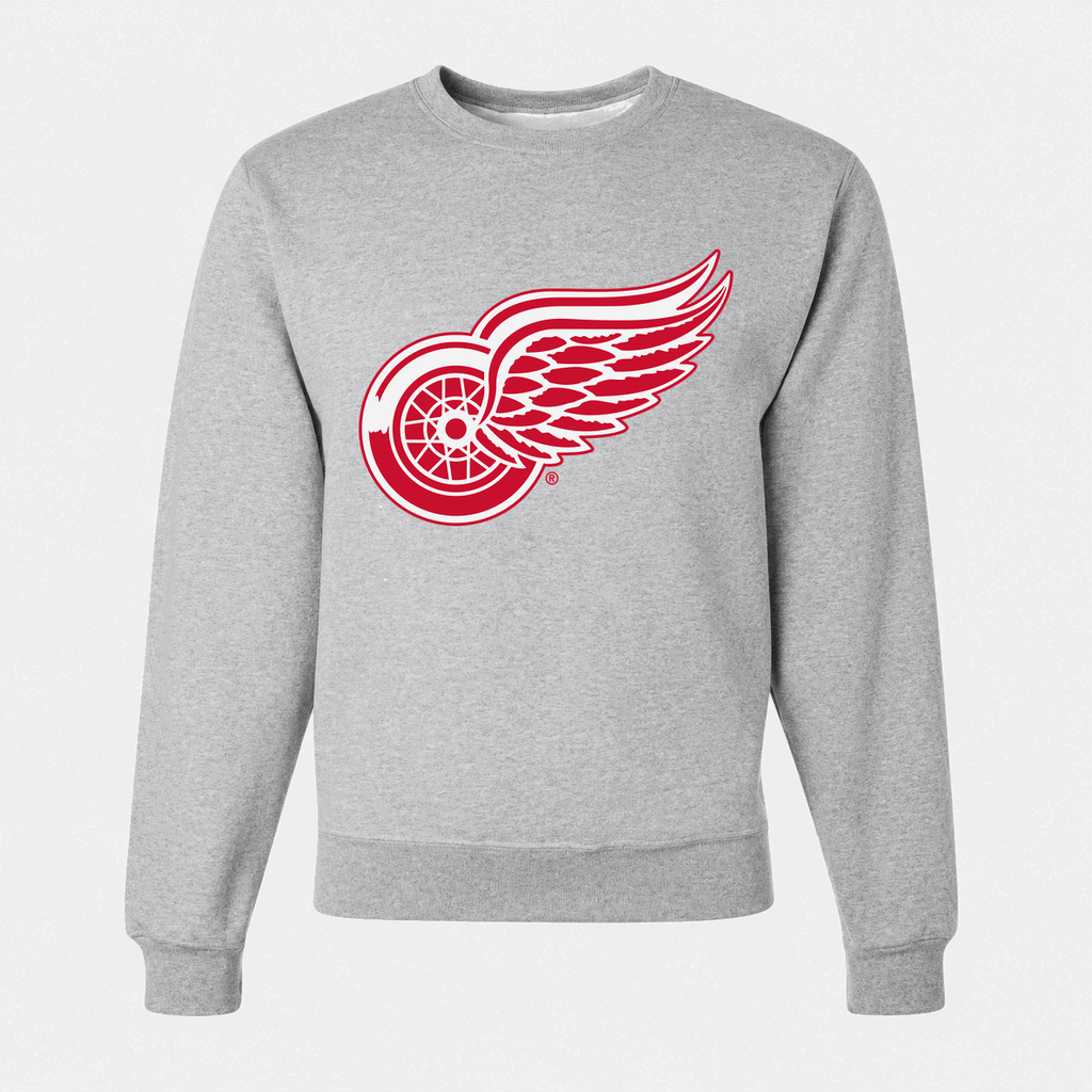 Men's Detroit Red Wings Crewneck Sweatshirt - Gray