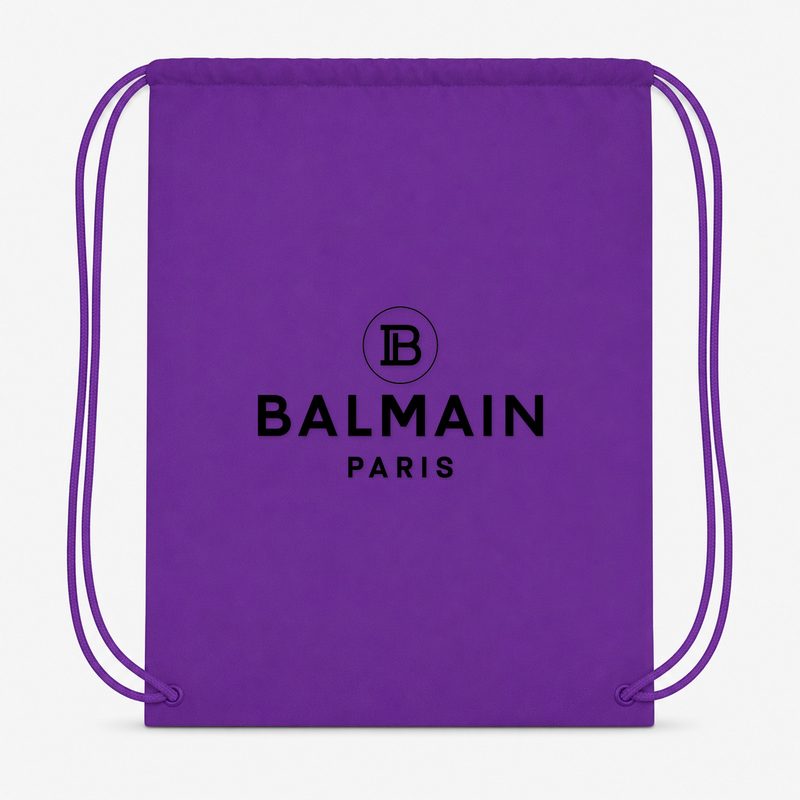 Balmain Paris Drawstring Bag - Purple