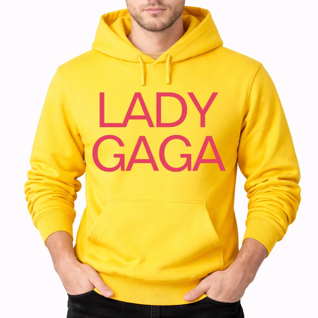 Men's Lady Gaga Pullover Hoodie - Yellow