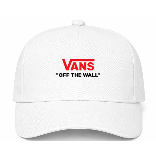 Vans Logo White Dad Baseball Cap Hat