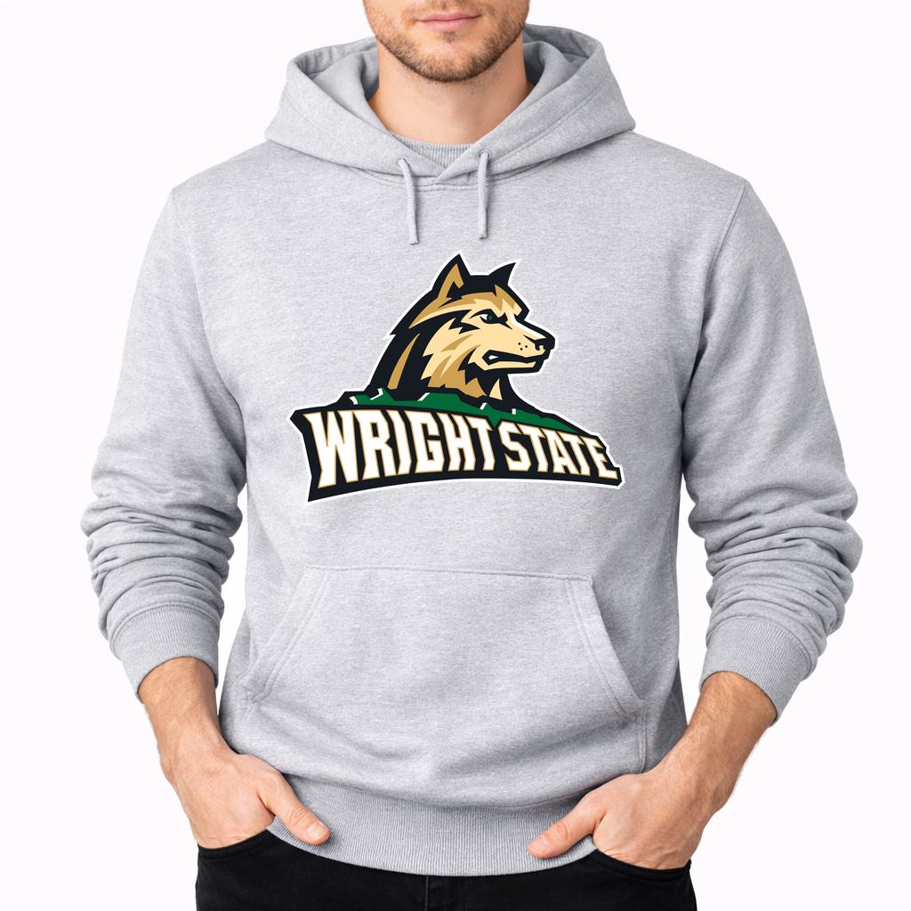 Men's Wright State Raiders Pullover Hoodie - Gray