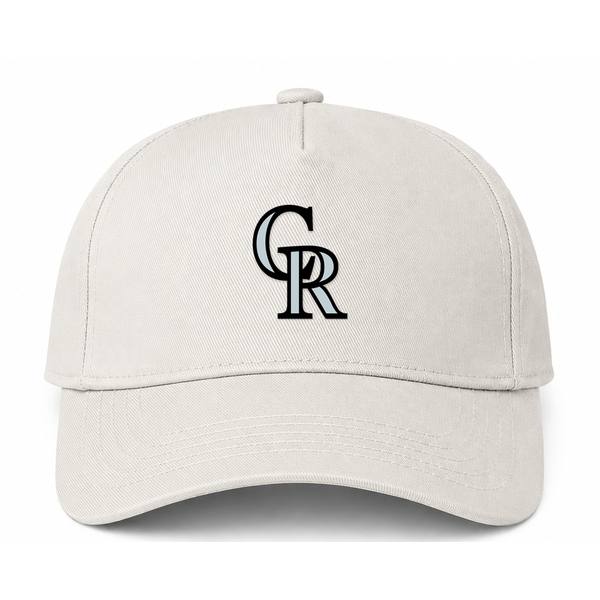 Colorado Rockies MLB Logo Beige Dad Baseball Cap Hat