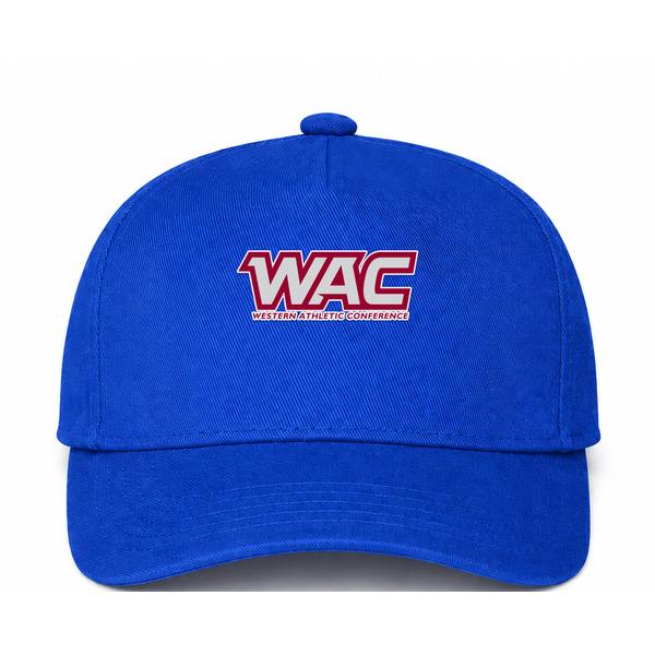 Western Athletic Conference Logo Version 2 Blue Dad Baseball Cap Hat