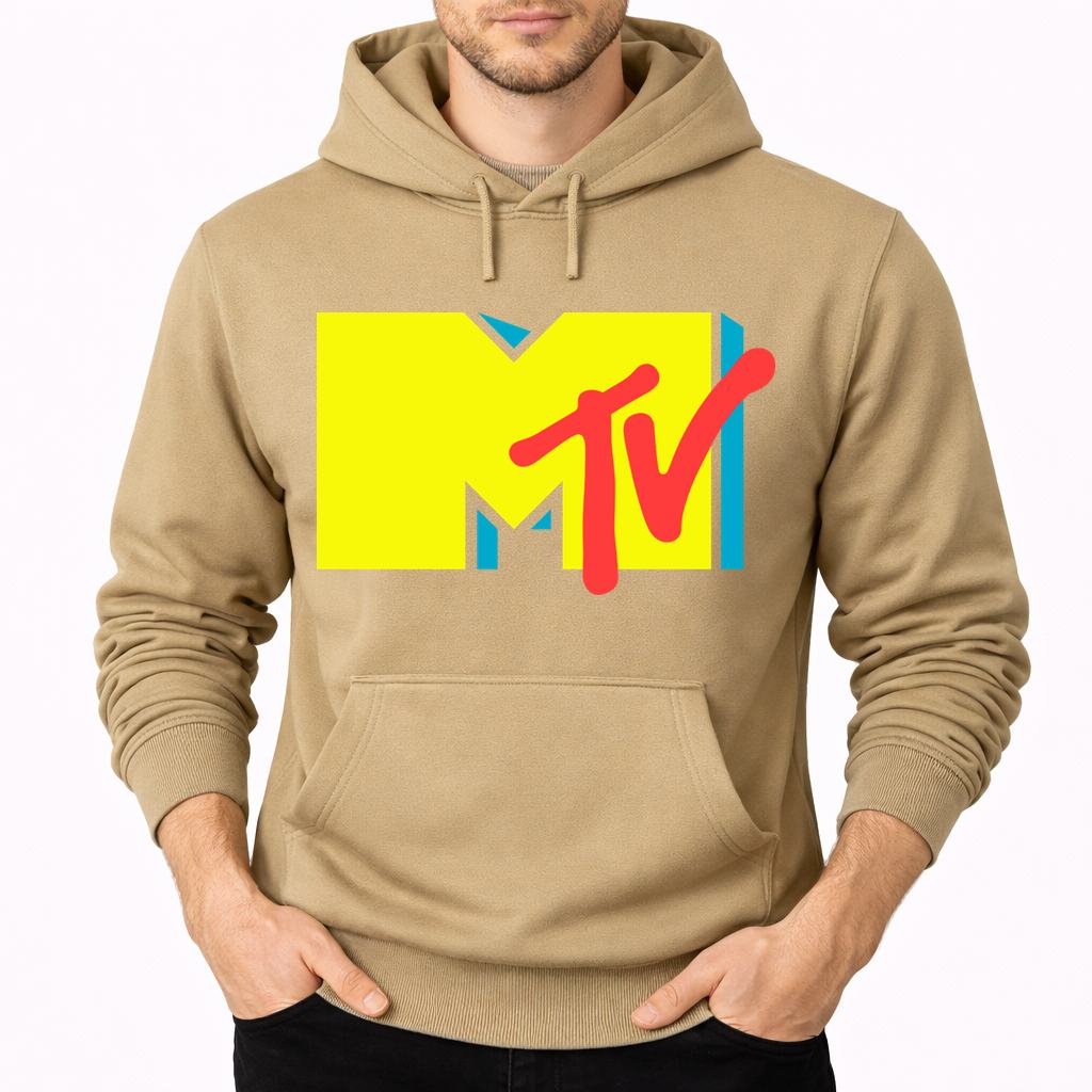 Men's MTV Pullover Hoodie - Tan