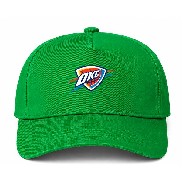Oklahoma City Thunder NBA Logo Green Dad Baseball Cap Hat