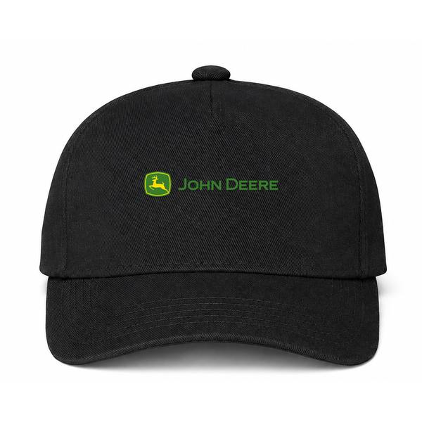 John Deere Logo Black Dad Baseball Cap Hat