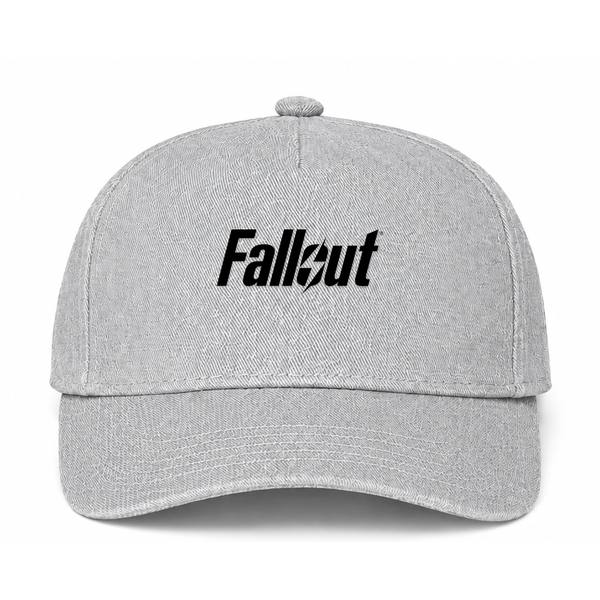 Fallout Black Logo Gray Dad Baseball Cap Hat