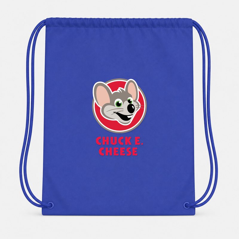 Chuck E. Cheeses Drawstring Bag - Blue