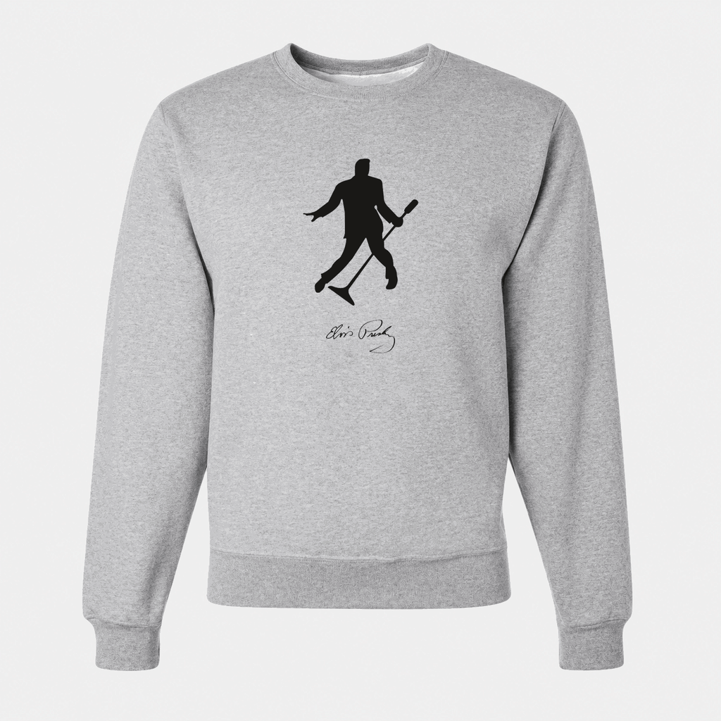 Men's Elvis Presley Crewneck Sweatshirt - Gray