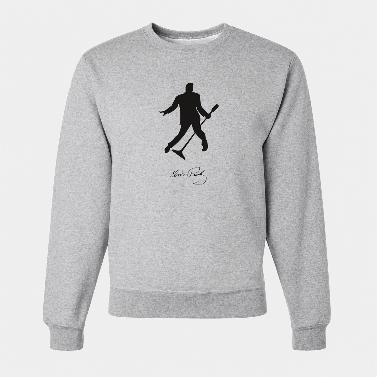 Men's Elvis Presley Crewneck Sweatshirt - Gray
