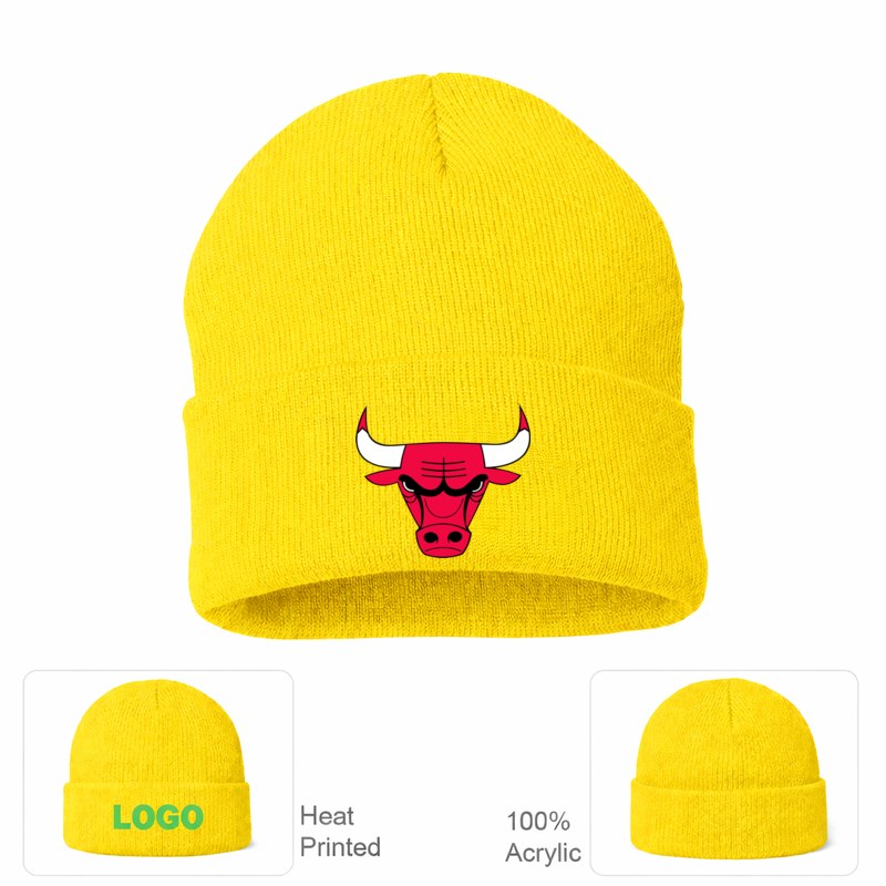 NBA Chicago Bulls Beanie Hat - Yellow