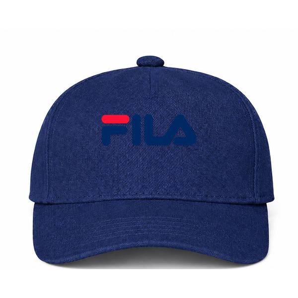 Fila Logo Navy Dad Baseball Cap Hat