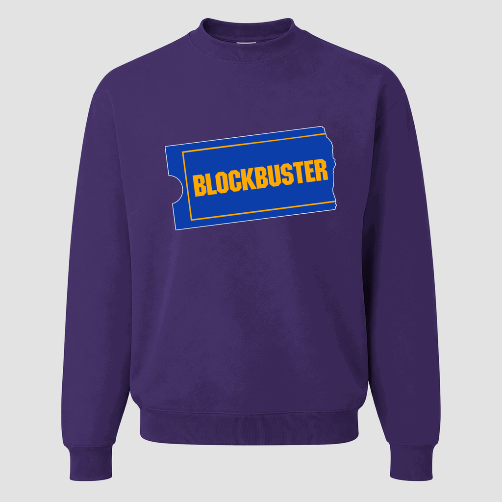 Men's Blockbuster Crewneck Sweatshirt - Purple