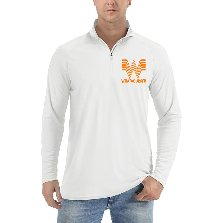 whataburger logo png quarter-zip athletic shirt in White
