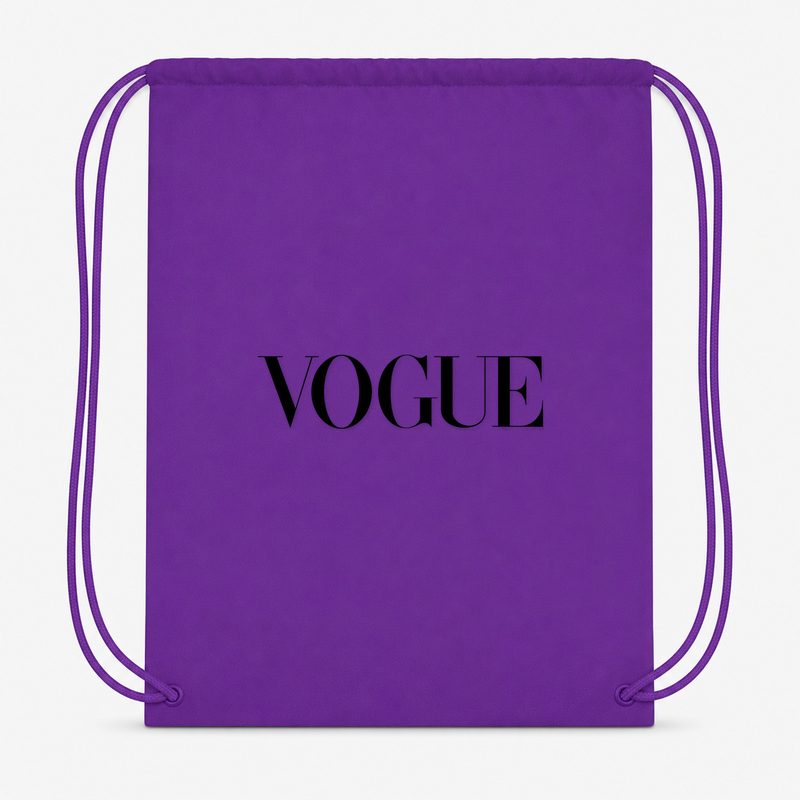 1200px VOGUE Revista Drawstring Bag - Purple