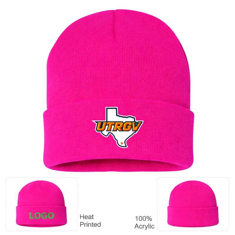 UTRGV Vaqueros Hot Pink Beanie Hat