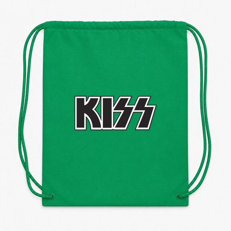 Kiss Drawstring Bag - Green